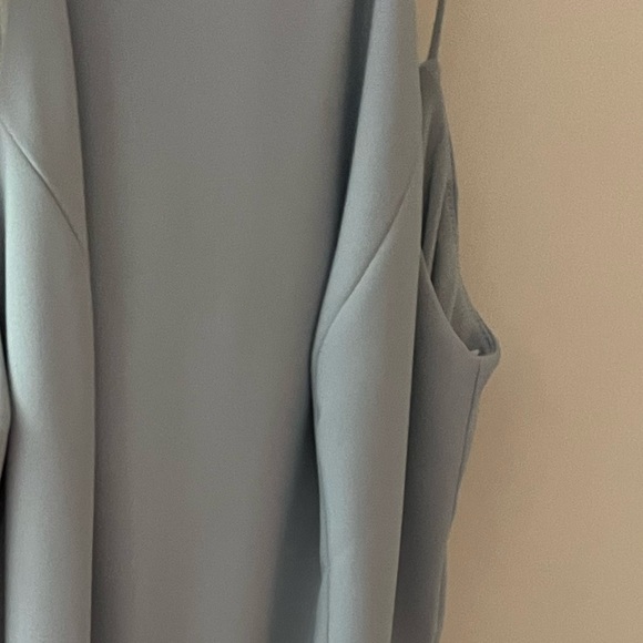 Dessy Mist Crepe-Style Open Back High-Neck Halter Trumpet Gown Sz 8 bridesmaid - Picture 2 of 5